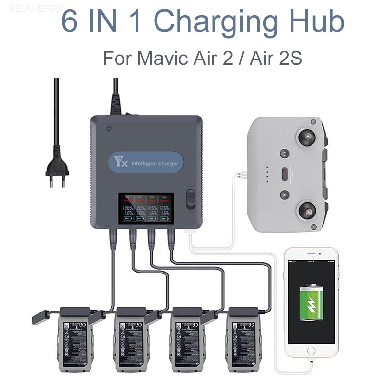 6 Trong 1 Màn Hình Hiển Thị Kỹ - đánh giá và giá Drone Battery Smart