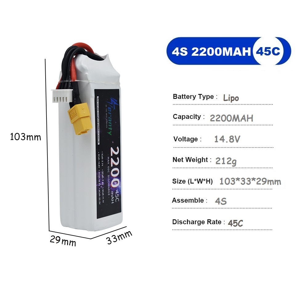 4S LiPo Battery 14.8V 1500mah  - đánh giá và giá Drone Battery 4S