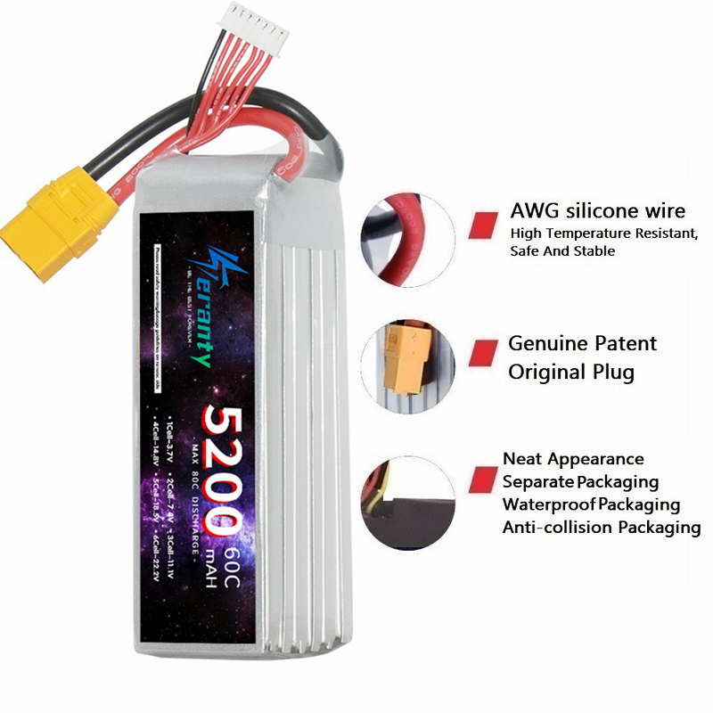 TERANTY 6S 5200mAh Lipo Batter - đánh giá và giá Drone Battery 4S