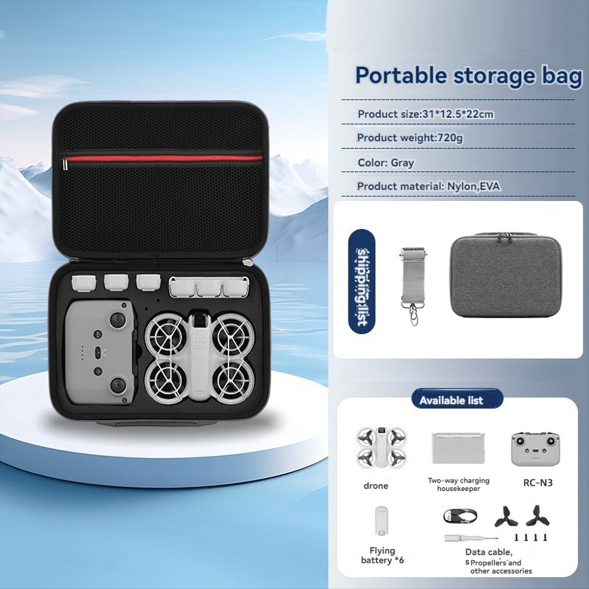 A43M Carrying Storage Bag for  - đánh giá và giá Drone Battery Strap