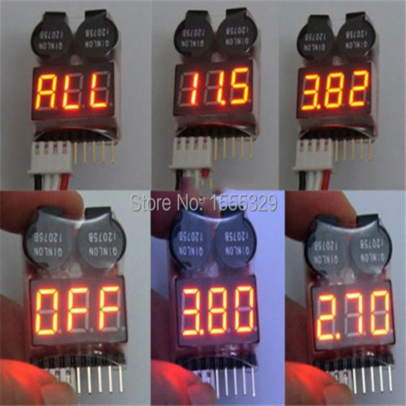2Pcs 1S-8S LiPo Battery Voltag - đánh giá và giá Drone Battery Voltage Checker