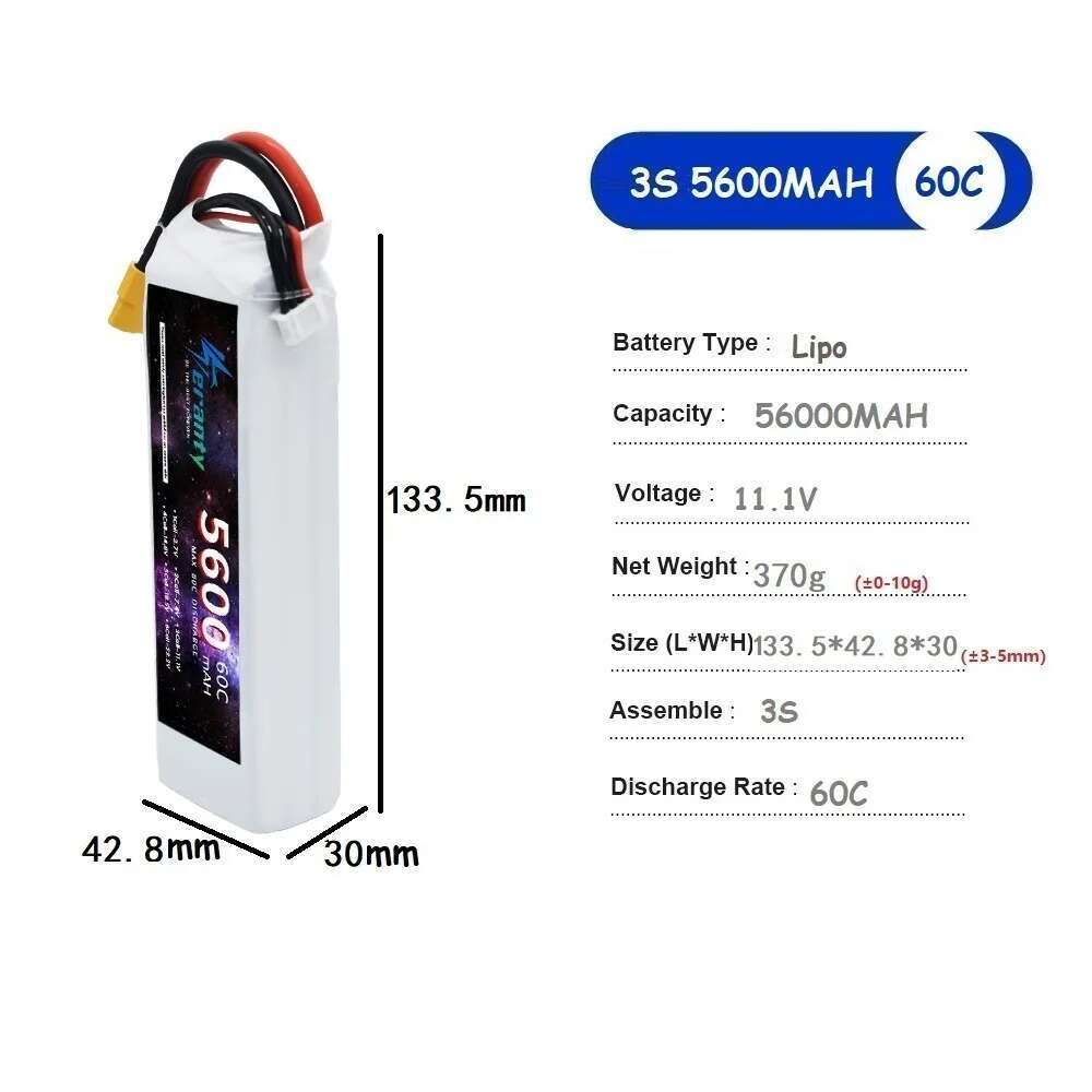 TERANTY 5600MAH 60C 2S 3S 4S 6 - đánh giá và giá Drone Battery 4S