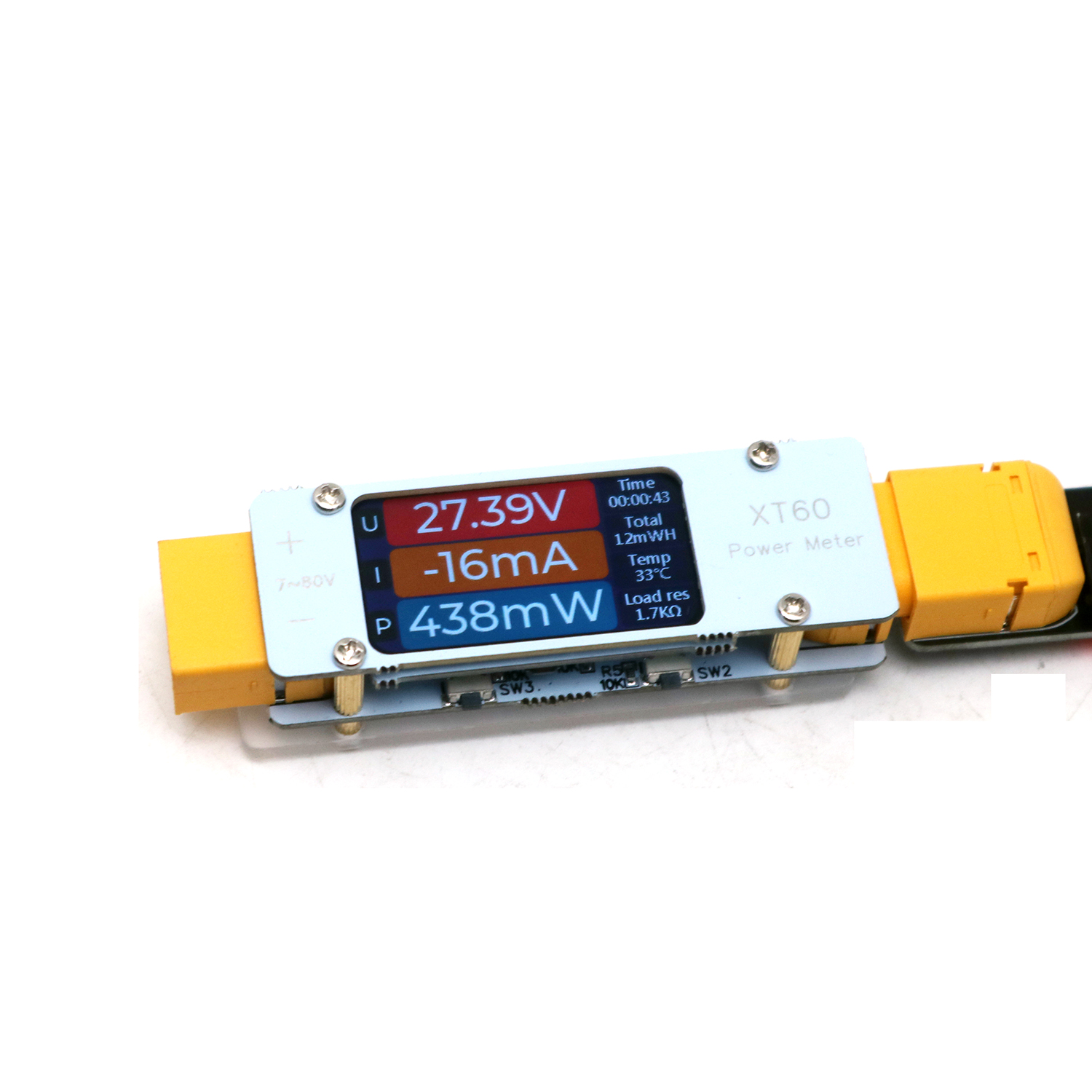 64A DC XT60 Power Meter Bidire - đánh giá và giá Drone Battery Voltage Checker