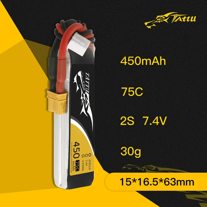 3Pcs NEW TATTU 450/500/550mAh  - đánh giá và giá Drone Battery 4S