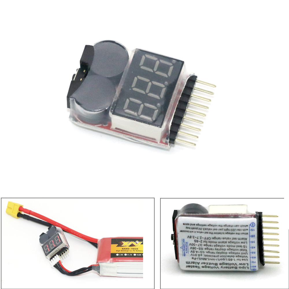 Lipo Battery Voltage Tester vo - đánh giá và giá Drone Battery Alarm