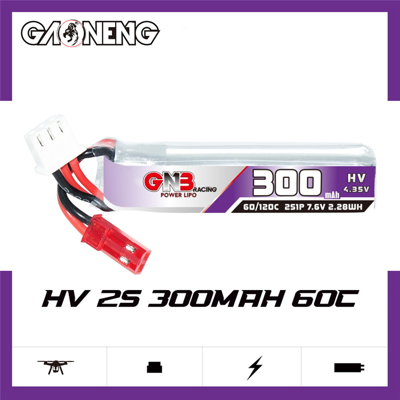 GAONENG GNB 2S 7.6V 300mAh 60C - đánh giá và giá Drone Battery Connector