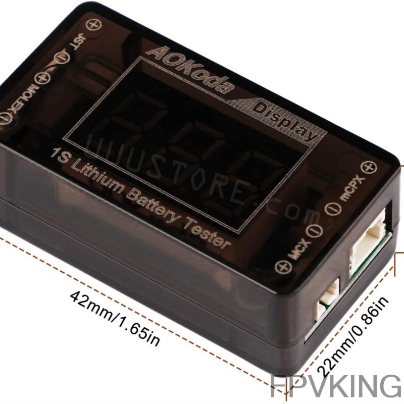 AOKoda AOK-041 1S LiPo Battery - đánh giá và giá Drone Battery Voltage Checker
