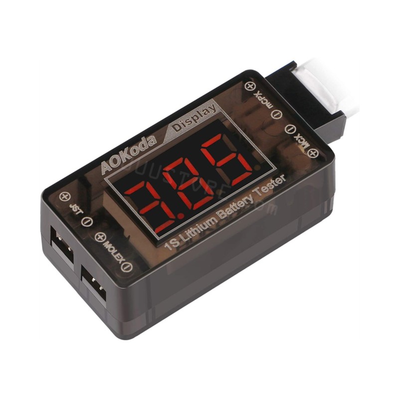 AOKoda AOK-041 1S LiPo Battery - đánh giá và giá Drone Battery Voltage Checker